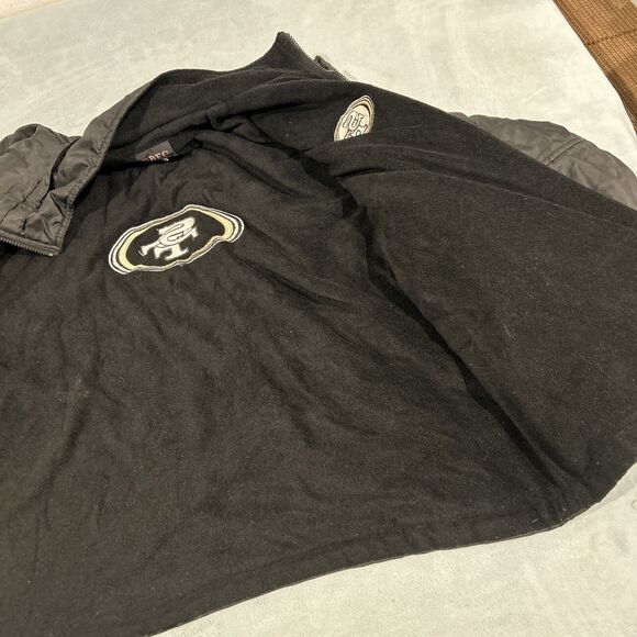 Y2k NFL 49ers Jacket Mens Medium San Francisco Windbreaker Bomber Fleece Line - Picture 13 of 15